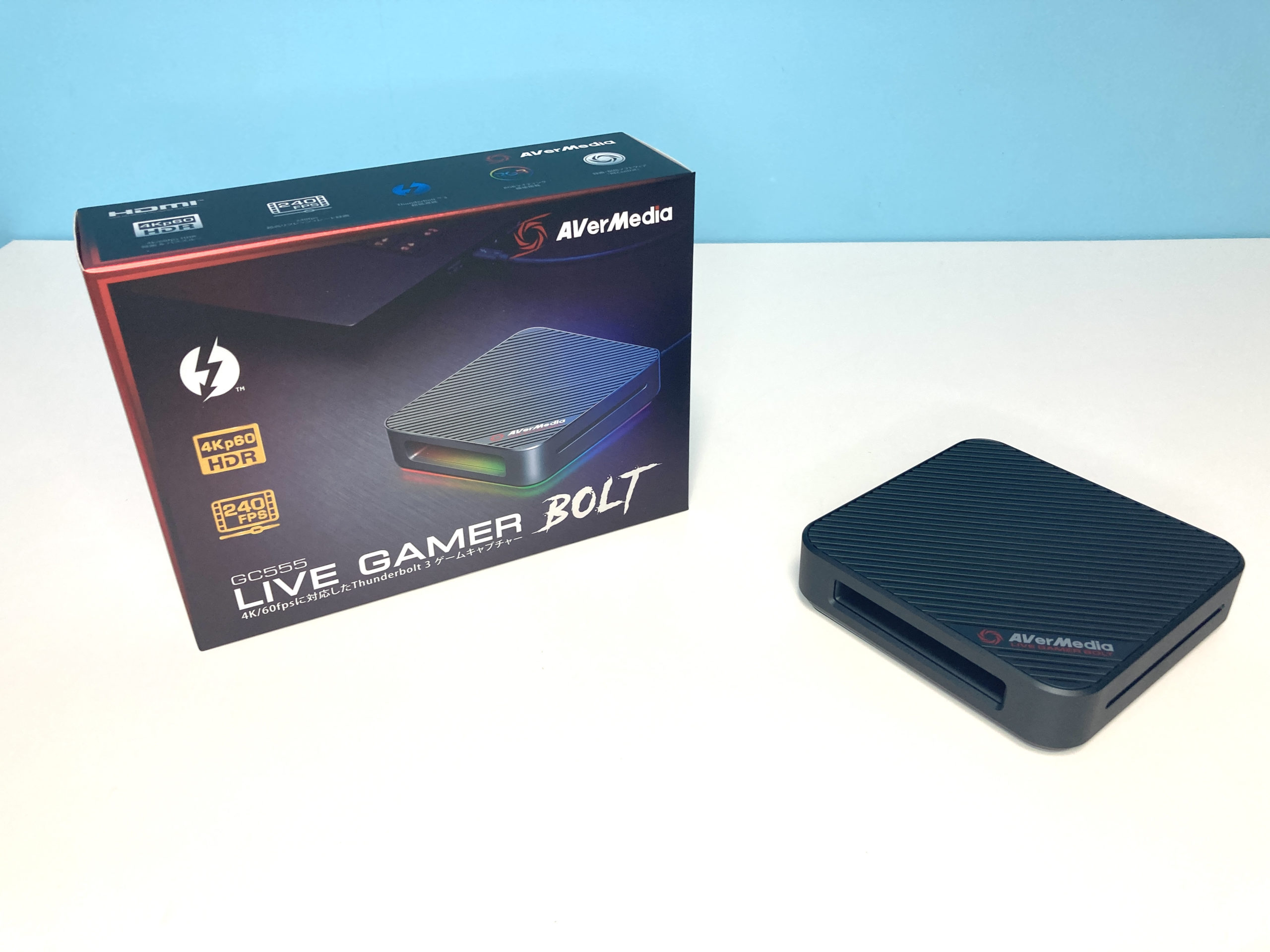 AVerMeda Live Gamer BOLT GC555 外付けゲームキャプチャー 4K HDR 60p対応 パススルー機能付 Th-