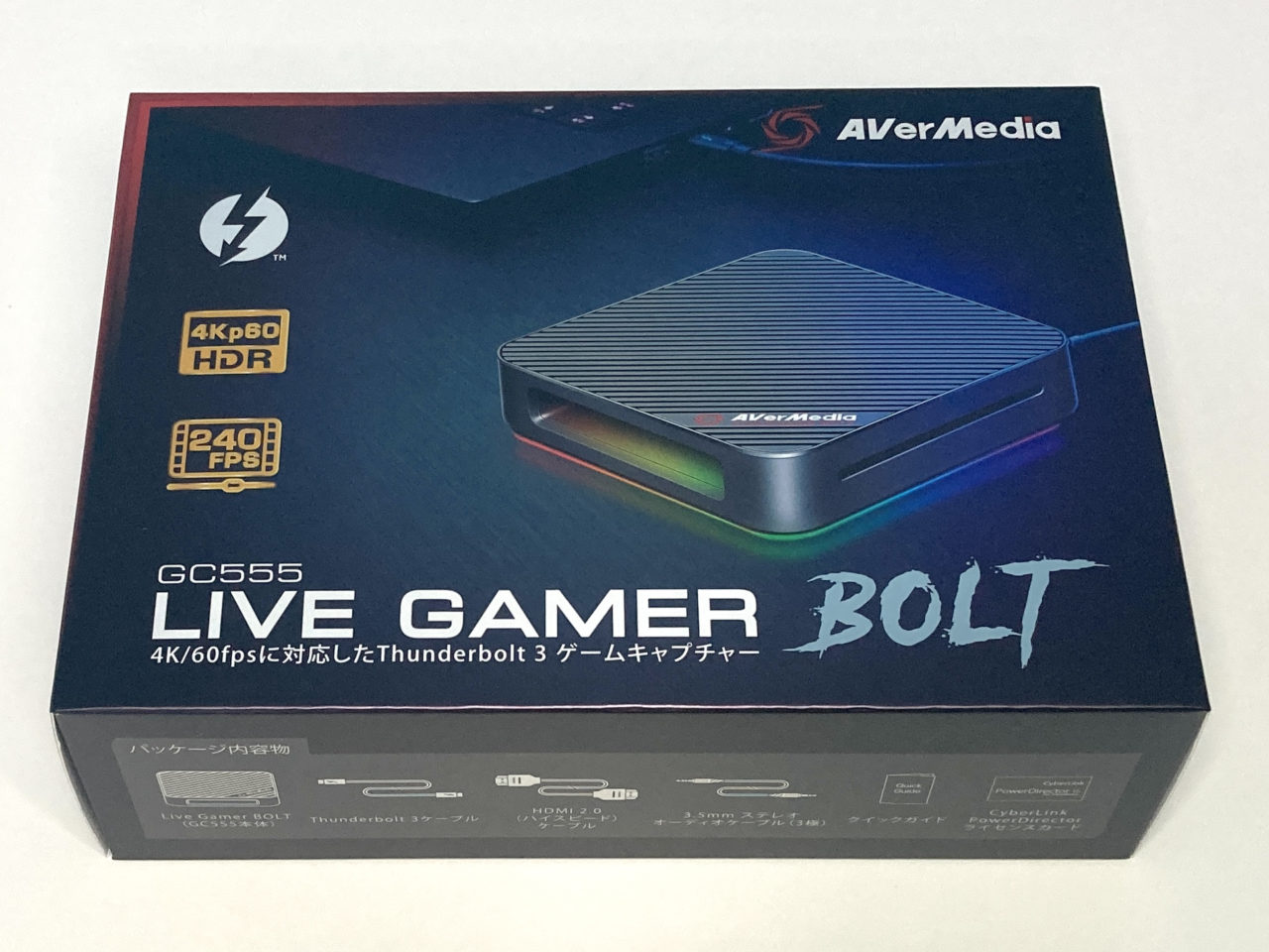 AVerMeda Live Gamer BOLT GC555 外付けゲームキャプチャー 4K HDR 60p